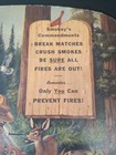 Vintage Smoky Bear Hand Fan Advertisement Memorabilia