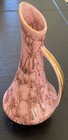 Vtg Mcm Dutch Hand Painted Pink Gold Gilt Porcelain Vase Jumbo Gouda Holland