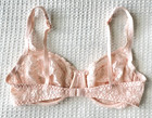Vintage Warners Bra 36b Lace Charmers Unlined Underwire Nylon All Lace Pink 90s