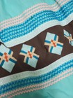 Vintage Seminole Native American Handmade Patchwork Skirt Light Blue Multicolor