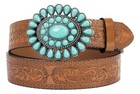 Inogih Adjustable-vintage-western-cowboy-belt Women One Size Turquoise-brown