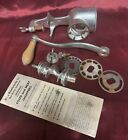 Vintage Climax Model 1551 Food   Meat Grinder 9    In Original Box W  Instructions