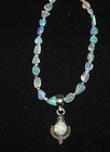 Ethiopian Opal Beaded Necklace With Sterling Silver Opal Pendant Opal Tumble