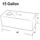 15 Gallon Fuel Tank Aluminum Race Fuel Cell Gas Tank W  Cap   Level Sender