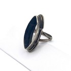 Vtg Native Sterling Silver 925 Chunky Oval Ring Mount Empty Bezel Project