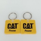 Vintage 1973 Caterpillar Cat Power Advertisement Key Chain Set Of 2 Yellow