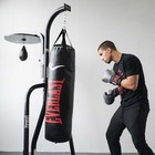 Everlast Dual Station Heavy Punching Bag Boxing Stand Mma Trainer Fitness Gym