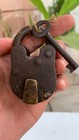 1900 s Vintage Hand Forged Brass Safety Lock With Key Working Condition Padlock