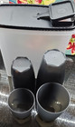 Tupperware Black Cereal Container 20 Cups And Set Of 8 Cups 4 Each 12 18 Oz New