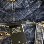 Disney Women   s Blue Denim Bermuda Shorts Size 12 Mid Rise 5-pocket Stretch