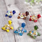 Handmade Mini Sea Turtle Art Glass Blown Sea Animal Figurine set Of 6