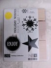 Stampin  Up    Holiday Collection   Wood Unmounted Stamp Set Retired Un Mounted