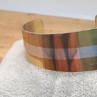 Vtg 1976 Lillian Vernon Set Of 2- 18mm Brass   Sterling Silver Cuff Bracelets