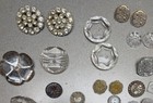 Lot Of Vintage Buttons - Clear  Glass  Rhinestone  Fancy