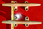 Two Antique Solid Bronze Boat Cleats 10 Inch