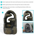 Cavernous Rock Tiers Resin Indoor Water Fountain - 12 In By Sunnydaze