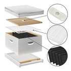 10 Frame Starter Beehive Kit  Painted And Assembled Hive Body With Accessories