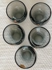 Vintage Sussmuth Smoke Glass Decanter With Stopper  5 Smoke Glass Shot Glasses