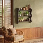 Solid Wood Wall Shelf  Scalloped Floating Shelves  Vintage Decor Display Rack