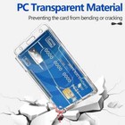 2 Pack Hard Plastic Badge Holders Heavy Duty Clear Id Credit Card Protector