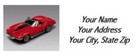 Address Labels - Cars -  67 Corvette