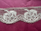 Beautiful Antique Victorian Handmade French Bobbin Lace Edging-linen 59  By 3 5 