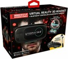 New Retrak Utopia 360 Degree 3d Vr Headset Bundle Bluetooth Earbuds   Controller