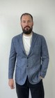 Boggi Milano Wool Blend Blue Textured Blazer Jacket Men It 54 Us 44 Unstructured