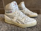 Vintage 1987 Reebok Bb5600 High-top Basketball Shoes Made In Korea White Us 11
