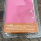 Speedo Solid Silicone Swim Cap Junior One Size Pink Latex Free  new 