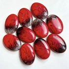 Red Flame Agate Palm Stone Polished Healing Crystal Home Decor Gift
