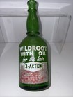 Green Glass Bottle  Wild Root Oil For The Hair  Very Old