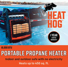 Heat Hog 18 000 Btu Portable Propane Radiant Space Heater  Indoor  Outdoor