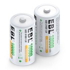 Ebl C D Size Ni-mh Rechargeable Batteries Pack 1 2v  battery Charger Lot