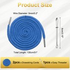 2pcs Drawstring Cords 51  Replacement Drawstring With Threader  Lake Blue