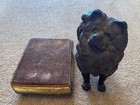 Rare Large Antique Solid Bronze Chow Chow Dog 1915 On Original Base