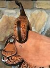 Western Leather Barrel Horse Saddle Hand Tooled   Tack Set 10  To 18  Free Ship