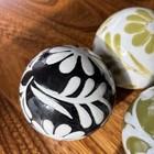 5 Large Porcelain Black   Green Decorative Orbs Carpet Balls 3 