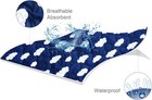 Pack And Play Mattress Protector Sheets Fitted 39 X 27 Inch  Navy Cloud 