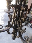Vintage Antique Ornate Victorian Bronze Chandelier Pendant Fixture 21226 A