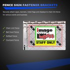Chain Link Fence Sign Clips Mount Bracket Fasteners Fit Standard Chainlink Fence