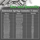 133pcs Extension Spring Assortment Kit 25 Different Sizes Stainless Steel Extens