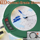 15x Magnifying Glass With Light And Stand  3-in-1 Adjustable Swing Floor Lamp  5