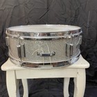 Vintage Rogers Luxor Snare Drum 5 x14  Silver Sparkle