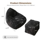 Comfy Bean Bag Chair   Ottoman Memory Foam Sofa For Bedroom Balcony No Assembly