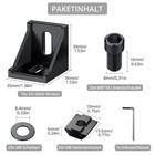 10pcs 4040 4080 Aluminum Extrusion Corner Angle Bracket Connector 39x39x35mm