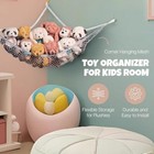 Stuffed Animal Hammock Net  2-pack  - Corner Hanging Mesh Toy Organizer For Kids