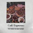 Vintage Cafe Expresso Restaurant Menu 1992 W Plastic Holder 90s Diner - 11 75  L