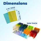 36 Sheets Stained Glass Supplies Variety Pack - 6 X 4 Inch Transparent Art Gl   