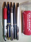 Lot 5 Heavy Metal Pharmaceutical Drug Rep Pens Medical  Bextra Foam Grip  Write